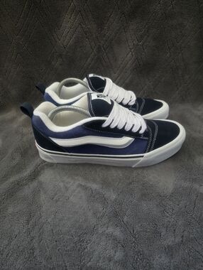 Vans Knu Skool Skate Shoes Mens Sz 9.5 Blue Sneakers Skateboarding.